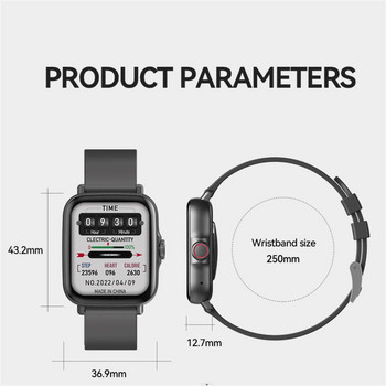 Смарт часовник G21, съвместим с Bluetooth, обаждания, 1,69-инчов голям екран, гласов асистент, монитор на сърдечния ритъм, спортна гривна