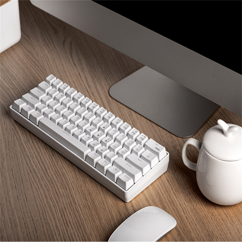 RYRA Μηχανικό πληκτρολόγιο 2,4 Ghz USB 61 πλήκτρα RGB με οπίσθιο φωτισμό ασύρματα πληκτρολόγια με επιτραπέζιο υπολογιστή Bluetooth Esports παιχνίδι φορητού υπολογιστή