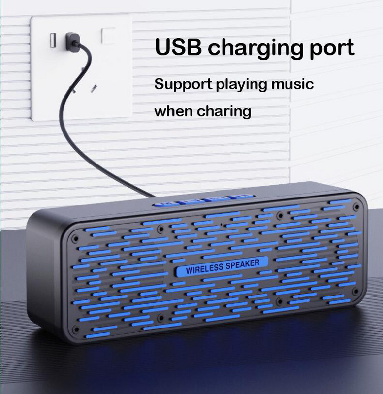 Prijenosni Bluetooth zvučnik TWS bežični vanjski zvučnik s 3D stereo subwooferom, ugrađenom baterijom od 2000 mAh FM radio