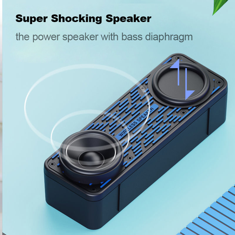 Prijenosni Bluetooth zvučnik TWS bežični vanjski zvučnik s 3D stereo subwooferom, ugrađenom baterijom od 2000 mAh FM radio