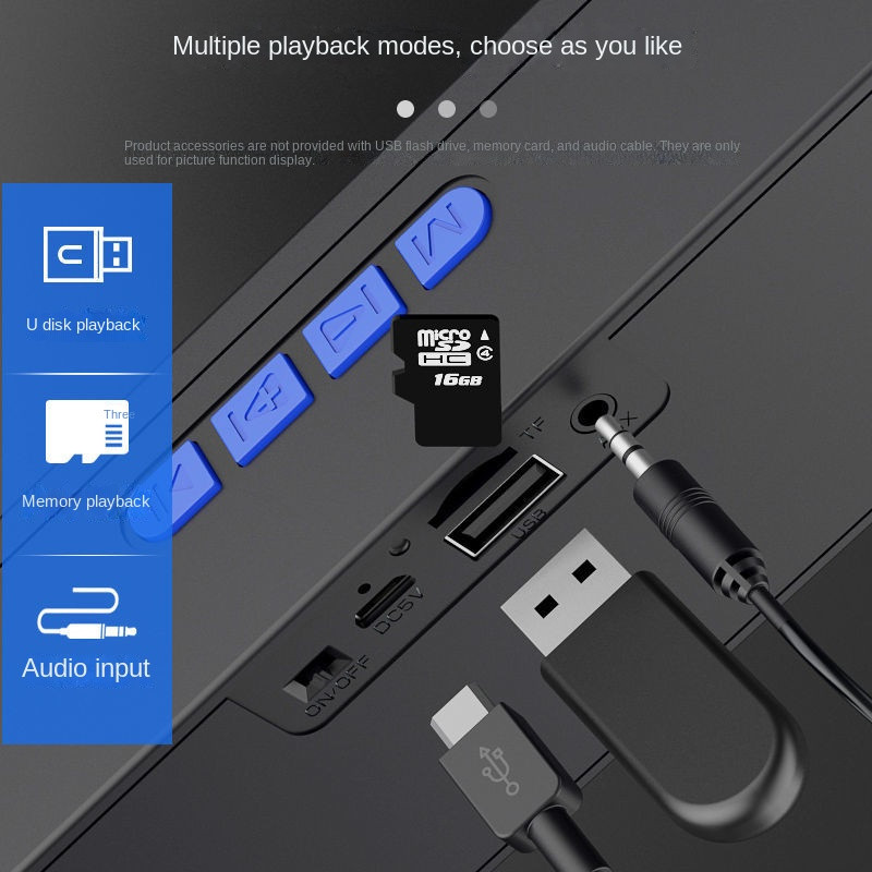 Prijenosni Bluetooth zvučnik TWS bežični vanjski zvučnik s 3D stereo subwooferom, ugrađenom baterijom od 2000 mAh FM radio