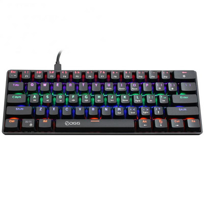 RYRA Gaming Mechanical Keyboard 61 Key Kék kapcsoló USB RGB háttérvilágítású vezetékes billentyűzet Hotswap Type-C vezetékes játékbillentyűzet Ergonomikus