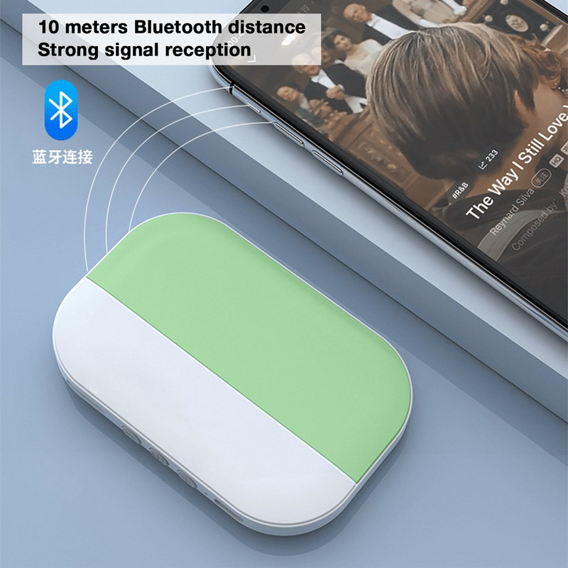 Prijenosni Bluetooth5.2 zvučnik Bežična glazbena kutija s koštanom provodljivošću Mini stereo uređaj ispod jastuka TF kartica za poboljšanje sna