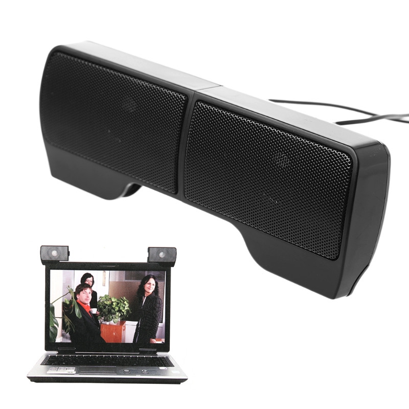 Novi 1 par mini stereo zvučnika s kopčom za kontrolu linije s USB napajanjem za prijenosno računalo