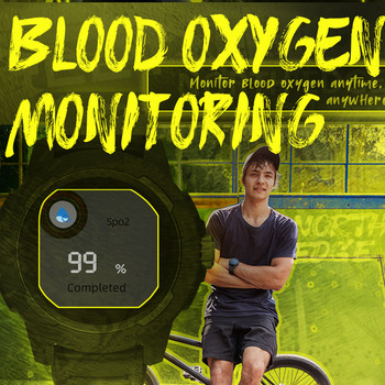 NORTH EDGE Мъжки смарт часовник Сърдечен ритъм Кръвно налягане Кръвен кислороден монитор Пълен сензорен екран Женски спортен часовник за Android IOS