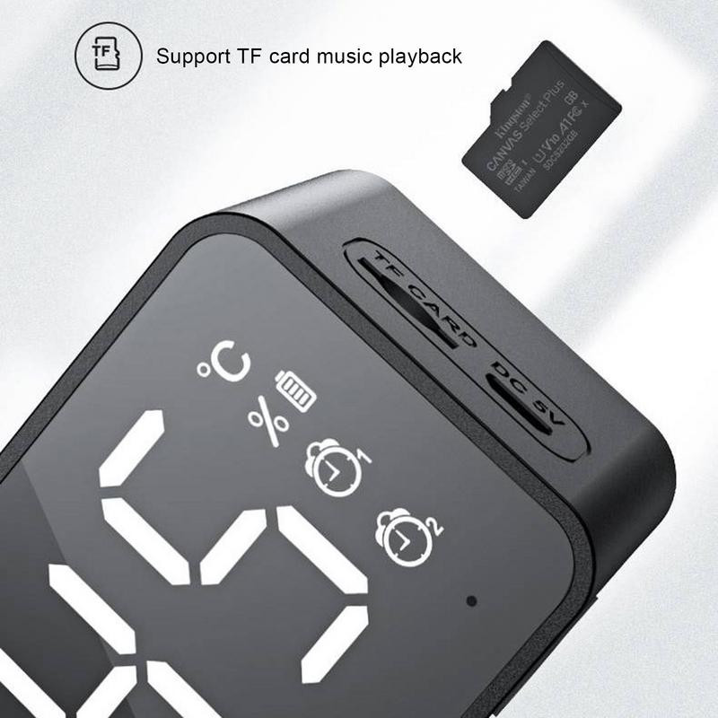 G50 Wireless Blue tooth 5.0 radio skaļruņu modinātājs ar FM mini karti CD līmeņa reāllaika temperatūras modinātājs TF karte