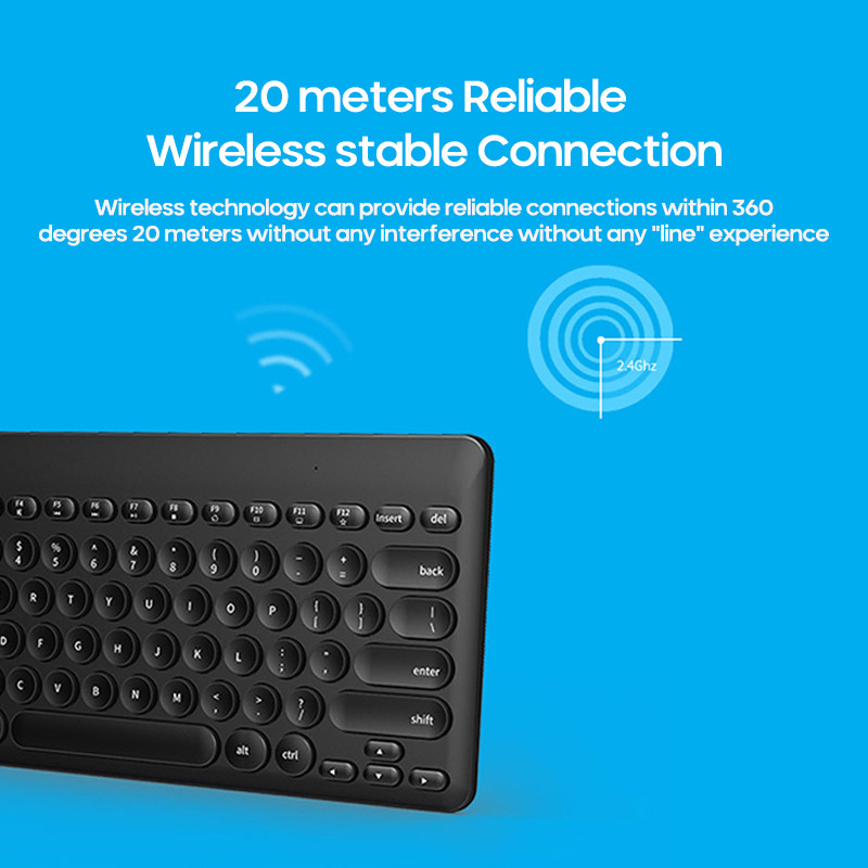 Bežična tiha tipkovnica i miš, mini multimedija 2.4G tipkovnica, set miša, ruski, španjolski, korejski za prijenosno računalo, prijenosno računalo, stolno računalo