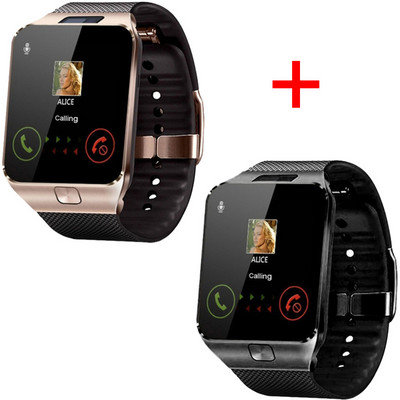 2 ΤΕΜ DZ09 Call Smartwatches Fitness Tracker Έξυπνο ρολόι Ρολόι χειρός Υποστήριξη Τηλεχειριστήριο TF SIM Μουσική κάμερα για iOS Android