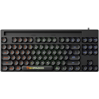 RYRA 87Keys USB žična tipkovnica Punk Mini svjetleća žičana mehanička tipkovnica s RGB pozadinskim osvjetljenjem Gaming tipkovnice za stolno računalo