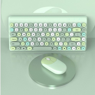 RYRA Punk Keycap 2.4G bežični set tipkovnice i miša Ergonomics Mute Kombinacija tipkovnice i miša s 86 tipki za Macbook prijenosno računalo Poklon