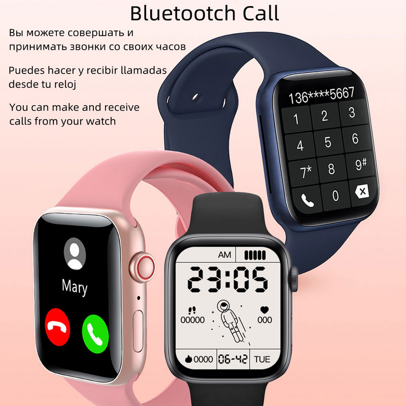 IWO Smart Watch Ανδρικά Γυναικεία Σειρά 7 Bluetooth Κλήση Smartwatch 2022 Ρολόγια παρακολούθησης καρδιακών παλμών για Android IOS PK X8max