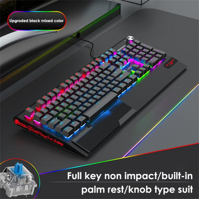 RYRA K1000 Machinery Keyboard Ενσύρματο πληκτρολόγιο παιχνιδιών USB Γραφείο υπολογιστή με οπίσθιο φωτισμό Ενσύρματο πληκτρολόγιο παιχνιδιών Αξεσουάρ υπολογιστή