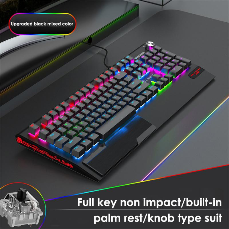 RYRA K1000 Tastatură pentru mașini Tastatură pentru jocuri cu fir USB pentru computer de birou cu iluminare din spate Joc Tastatură pentru jocuri cu fir Accesorii pentru computer