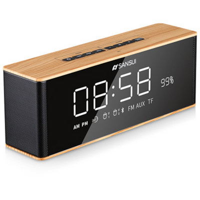 Ασύρματο επιτραπέζιο υπολογιστή Bluetooth Soundbar 10W Φορητή οθόνη LED Ρολόι Ξυπνητήρι Κέντρο μουσικής Υποστηρίζει αναπαραγωγή TF AUX