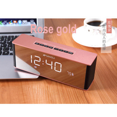 Ασύρματο επιτραπέζιο υπολογιστή Bluetooth Soundbar 10W Φορητή οθόνη LED Ρολόι Ξυπνητήρι Κέντρο μουσικής Υποστηρίζει αναπαραγωγή TF AUX