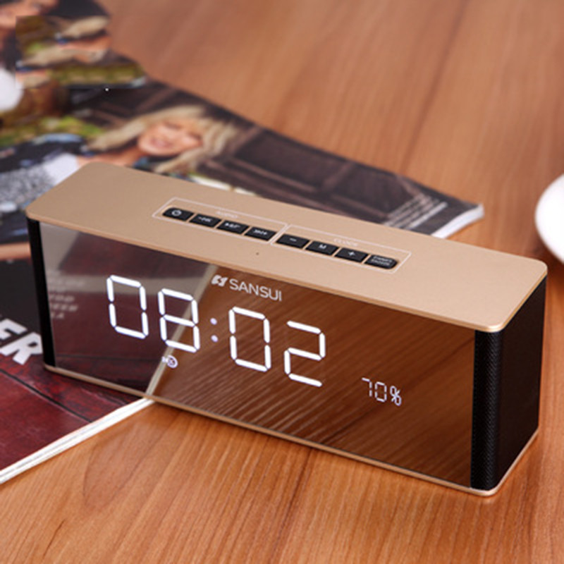 Bežično stolno računalo Bluetooth Sound Bar 10W Prijenosni LED zaslon Sat Budilica Glazbeni centar Podržava TF AUX reprodukciju