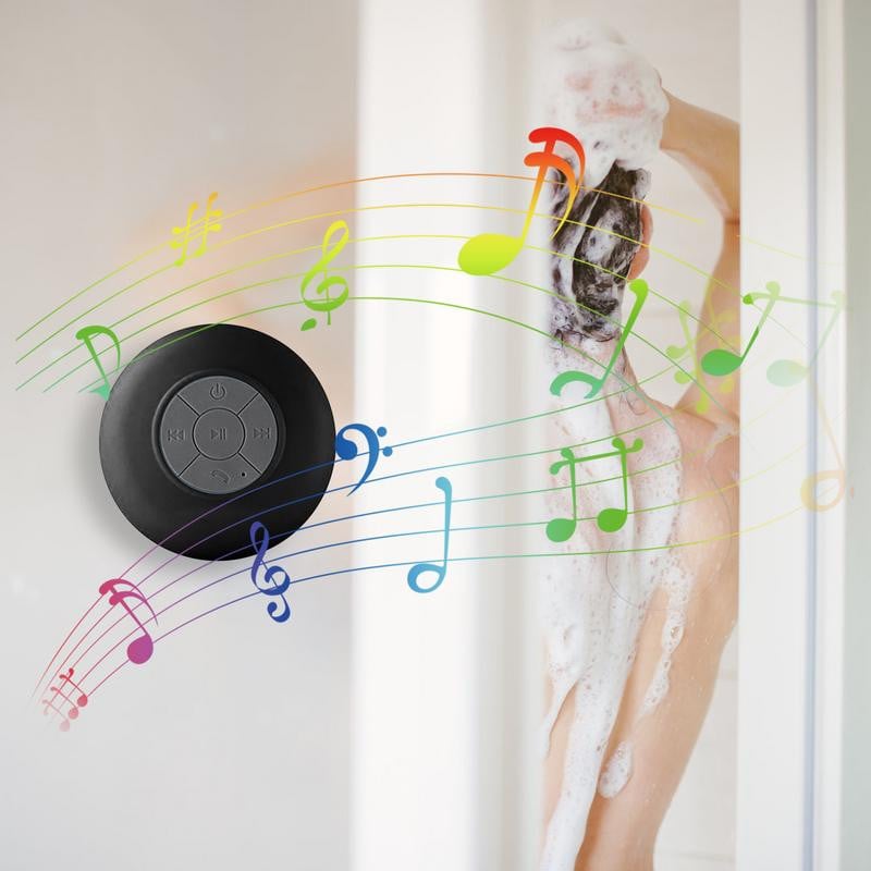 Mini boxă Bluetooth pentru duș Difuzor impermeabil cu ventuză Bas adânc și confortabil Difuzoare fără fir ideale