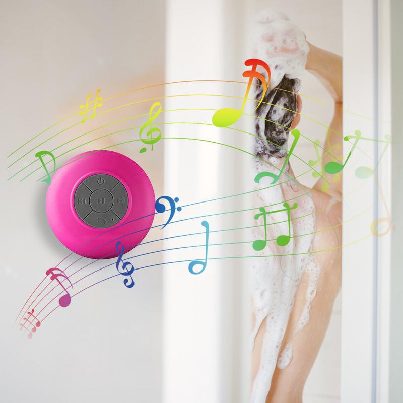 Mini boxă Bluetooth pentru duș Difuzor impermeabil cu ventuză Bas adânc și confortabil Difuzoare fără fir ideale