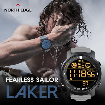 Смарт часовник NORTH EDGE Мъжки монитор за сърдечен ритъм Водоустойчив 50M Плуване Бягане Спорт Крачкомер Хронометър Смарт часовник Android IOS