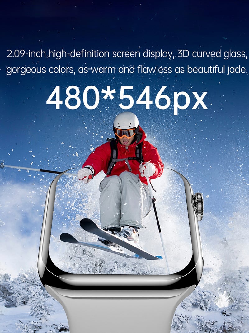 LEMFO DM10 MAX NFC pametni sat serije 7 Pro Max pametni sat za muškarce Bluetooth poziv bežično punjenje 2,09 inča 480*564 HD zaslon