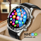 Niwevol Smart Watch 2022 NFC Smartwatch Bluetooth разговори Часовници Мъжки фитнес гривна 1,32 инча Multi-Sport Mode Персонализиран циферблат