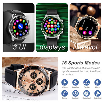 Niwevol Smart Watch 2022 NFC Smartwatch Bluetooth разговори Часовници Мъжки фитнес гривна 1,32 инча Multi-Sport Mode Персонализиран циферблат