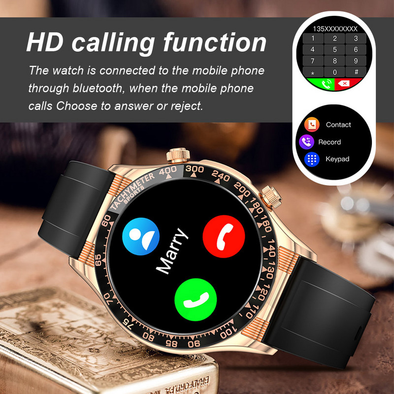 Niwevol Smart Watch 2022 NFC Smartwatch Bluetooth разговори Часовници Мъжки фитнес гривна 1,32 инча Multi-Sport Mode Персонализиран циферблат