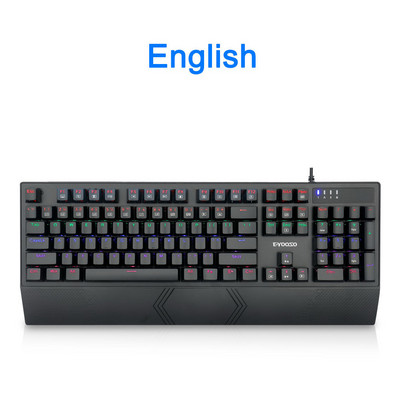 E-YOOSO K-662 Rainbow USB mehanička gaming tipkovnica sa 104 tipke s pozadinskim osvjetljenjem za igre za računalo PC ruske američke tipke