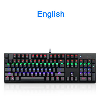 E-YOOSO X-8100 Rainbow USB mechanikus játékbillentyűzet kék kapcsoló 104 gombos háttérvilágítású gamer számítógépes PC-hez