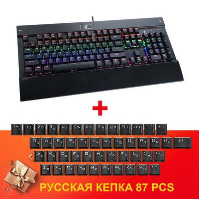 E-YOOSO Z77 FALCON USB mehanička gaming tipkovnica Rainbow Blue Switch 104 tipke s pozadinskim osvjetljenjem Gamer za računalo PC Russian us