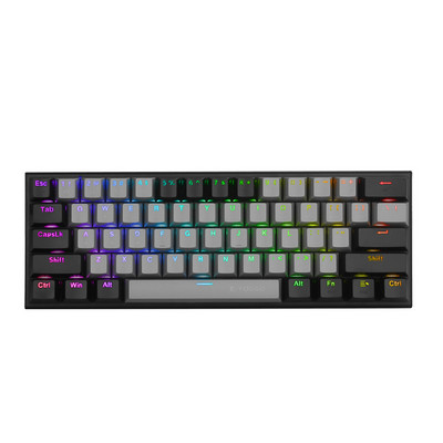 E-YOOSO Z11 RGB USB 60% mini mechanikus játékbillentyűzet kék piros kapcsoló 61 gombos vezetékes levehető kábel, hordozható utazási PC-hez