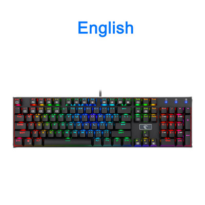 E-YOOSO Z-88 RGB FALCON USB mehanička gaming tipkovnica plavi prekidač 104 tipke s pozadinskim osvjetljenjem za igrače za računala PC ruske us tipke