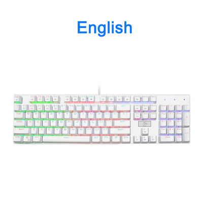 E-YOOSO Z-88 RGB FALCON USB mehanička gaming tipkovnica plavi prekidač 104 tipke s pozadinskim osvjetljenjem za igrače za računala PC ruske us tipke