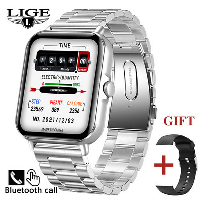 LIGE Bluetooth Call Smart Watch Women 1,69" Πλήρης οθόνη αφής Έξυπνο ρολόι χειρός Ρολόγια ελέγχου μουσικής Fitness Tracker Smartwatch