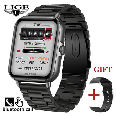 LIGE Bluetooth Call Smart Watch Women 1,69" Πλήρης οθόνη αφής Έξυπνο ρολόι χειρός Ρολόγια ελέγχου μουσικής Fitness Tracker Smartwatch