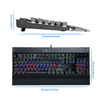 E-YOOSO Z-77 RGB USB механична геймърска клавиатура син превключвател със 104 клавиша с подсветка за геймъри за компютър PC Руски us Keycaps