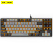 E-YOOSO Z13 USB mehāniskā spēļu tastatūra zila sarkana slēdzis 89 taustiņi vadu noņemams kabelis Gamer datoram