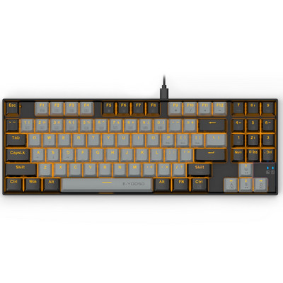 E-YOOSO Z13 USB mehāniskā spēļu tastatūra zila sarkana slēdzis 89 taustiņi vadu noņemams kabelis Gamer datoram