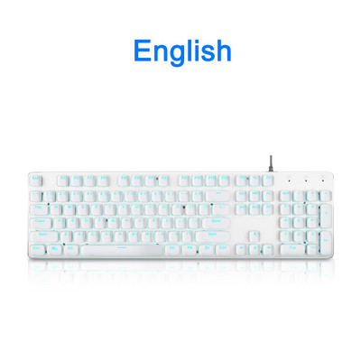 E-YOOSO OA2 USB mehāniskā spēļu tastatūra, zils slēdzis 104 taustiņu aizmugurgaismojuma atskaņotājs datoram