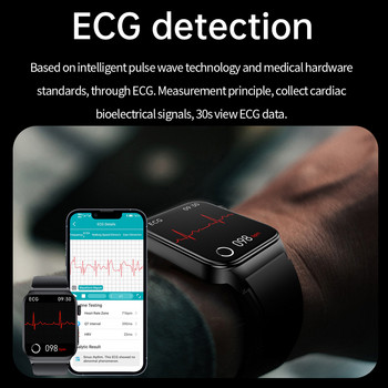 Неинвазивен интелигентен часовник за кръвна глюкоза Здраве ЕКГ HRV Телесна температура Кръвна захар Фитнес тракер IP68 Водоустойчив смарт часовник