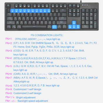 E-YOOSO K610 USB механична геймърска клавиатура син превключвател Направи си сам 104 клавиша с подсветка за компютър PC геймър руски нас