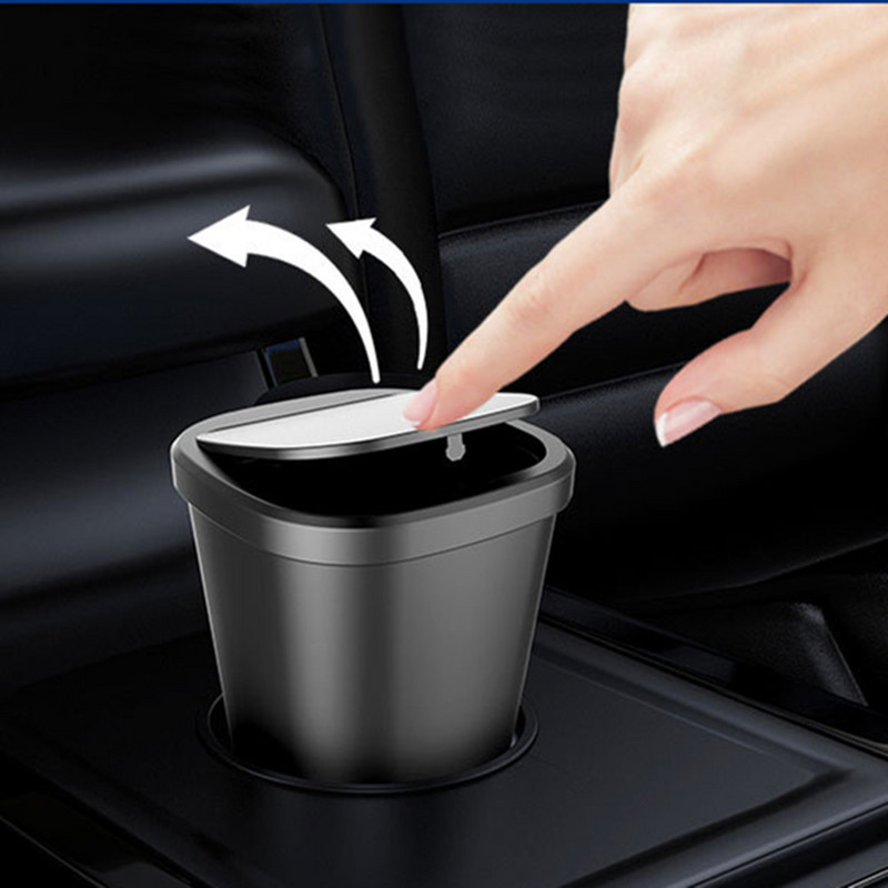 Coș de gunoi cu stil de mașină Organizator din plastic auto Cutie de depozitare Coș de gunoi Scrumieră Coș de gunoi Accesorii auto cu sac de gunoi