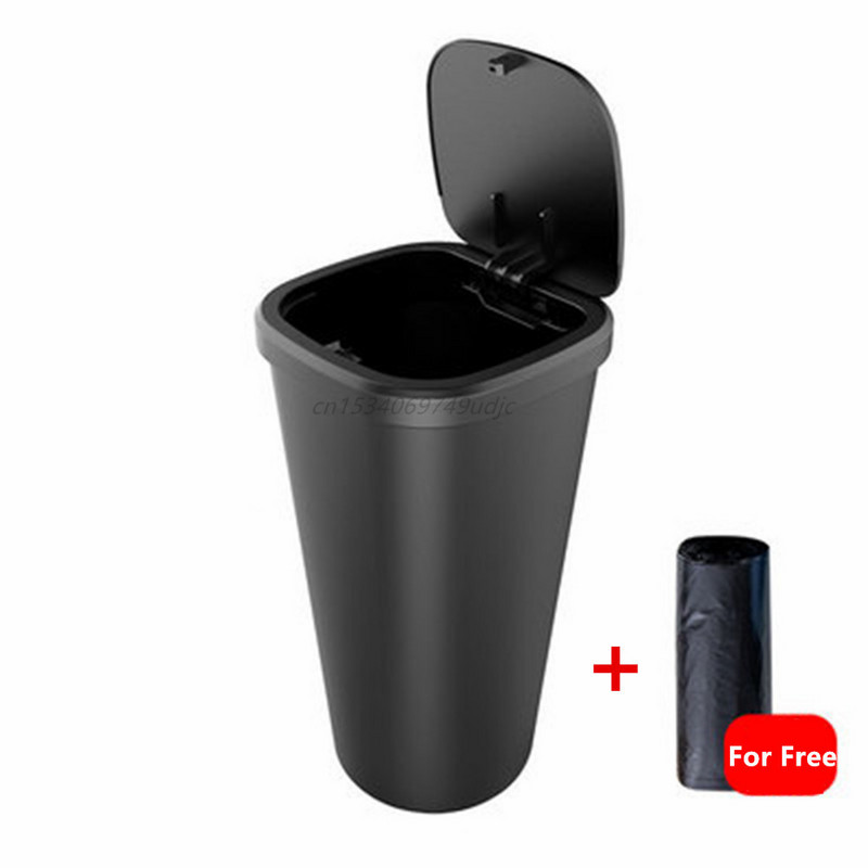 Coș de gunoi cu stil de mașină Organizator din plastic auto Cutie de depozitare Coș de gunoi Scrumieră Coș de gunoi Accesorii auto cu sac de gunoi