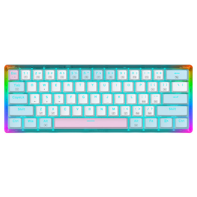 E-YOOSO Z11T USB 60% mini mehanička gaming tipkovnica plavo crveni prekidač 61 tipka Žičani odvojivi kabel, prenosiv za putno računalo