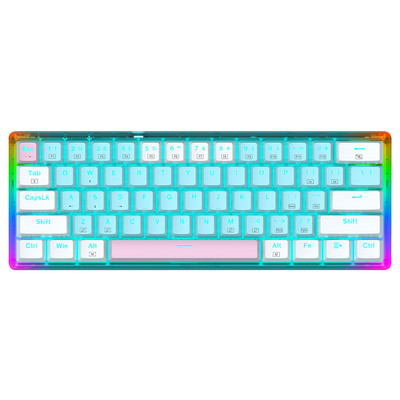 E-YOOSO Z11T USB 60% mini mehanička gaming tipkovnica plavo crveni prekidač 61 tipka Žičani odvojivi kabel, prenosiv za putno računalo