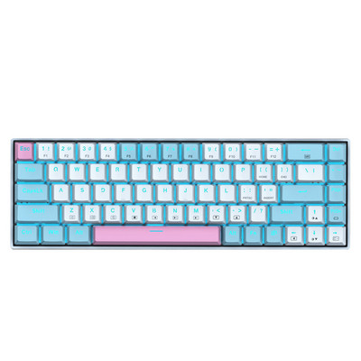 E-YOOSO Z686 USB 60% Mini tastatură mecanică pentru jocuri întrerupător albastru roșu 68 taste Cablu detașabil cu fir pentru computer PC