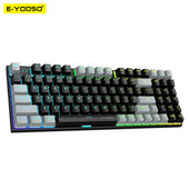 E-YOOSO Z19 RGB USB Tastatură mecanică pentru jocuri întrerupător albastru roșu 94 de taste Cablu detașabil cu fir pentru computer laptop