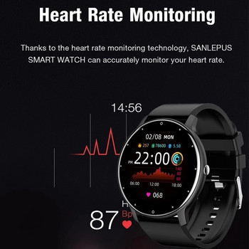 LIGE 2021 моден смарт часовник мъжки фитнес гривна сърдечен ритъм монитор кръвно налягане спортен тракер смарт часовник подарък за жени