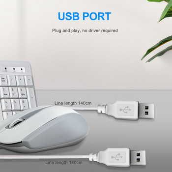 E-YOOSO V-100 USB Mute slim Membrane Keyboard mouse combos 104 keys 1600 DPI Mice Set Wired for home office computer PC laptop