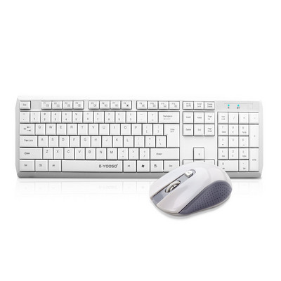 E-YOOSO E-710 USB Némítás vékony membrán billentyűzet egér kombók 104 gomb 1600DPI egérkészlet vezeték nélküli otthoni irodai számítógéphez PC laptop